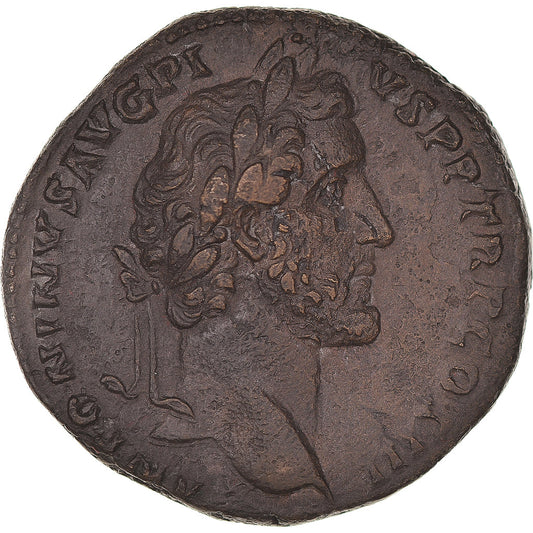Moneta, 
  
  Antonin Pius, 
  
  Sestercjusz