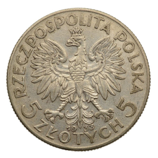 5 złotych 1933 r. - Głowa Kobiety (4)
