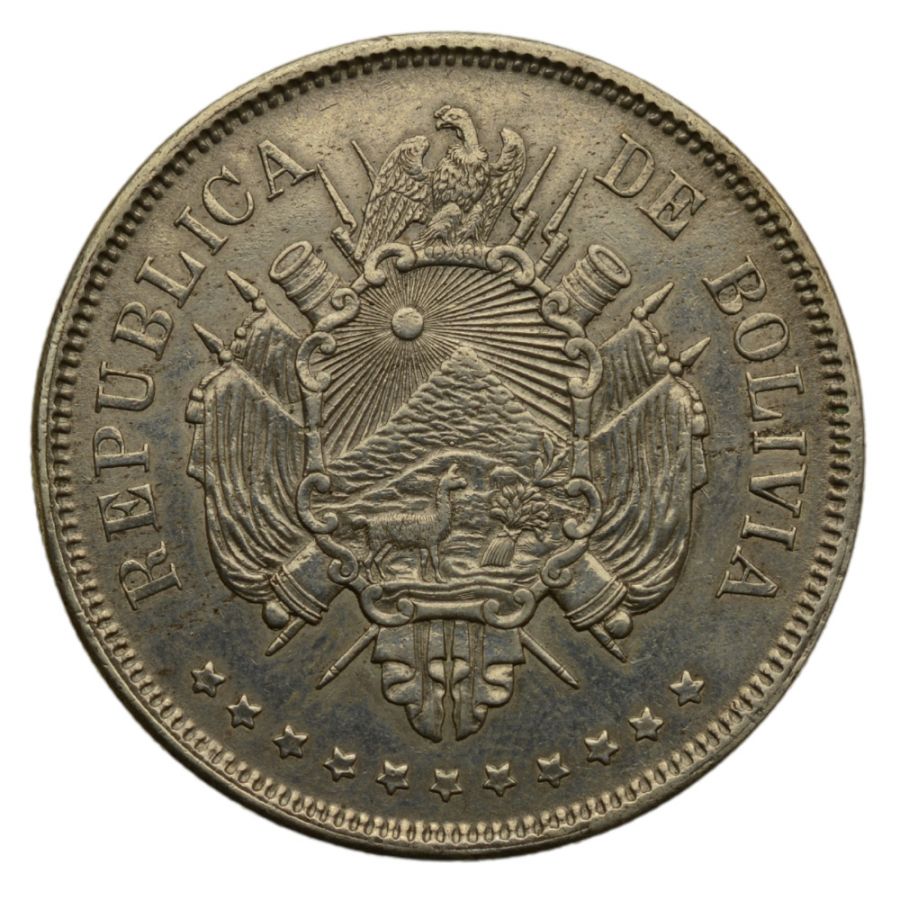 Boliwia - Un Boliviano 1870 r.