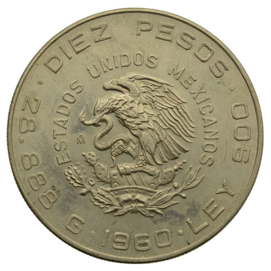 Meksyk - 10 Pesos 1960 r. - 150. rocznica wojny o niepodległość