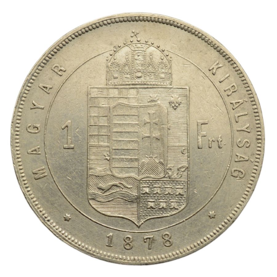 Węgry - 1 Forint 1878 KB - Franciszek Józef I