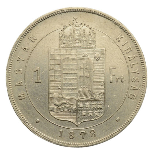 Węgry - 1 Forint 1878 KB - Franciszek Józef I