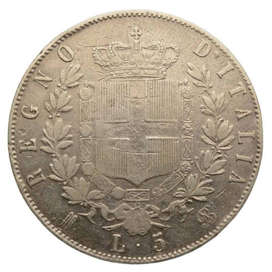 Włochy - 5 Lirów 1871 r. - Wiktor Emanuel II
